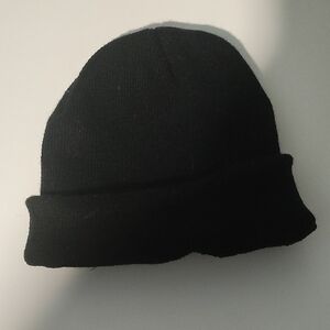 Sleek Black Knit Beanie